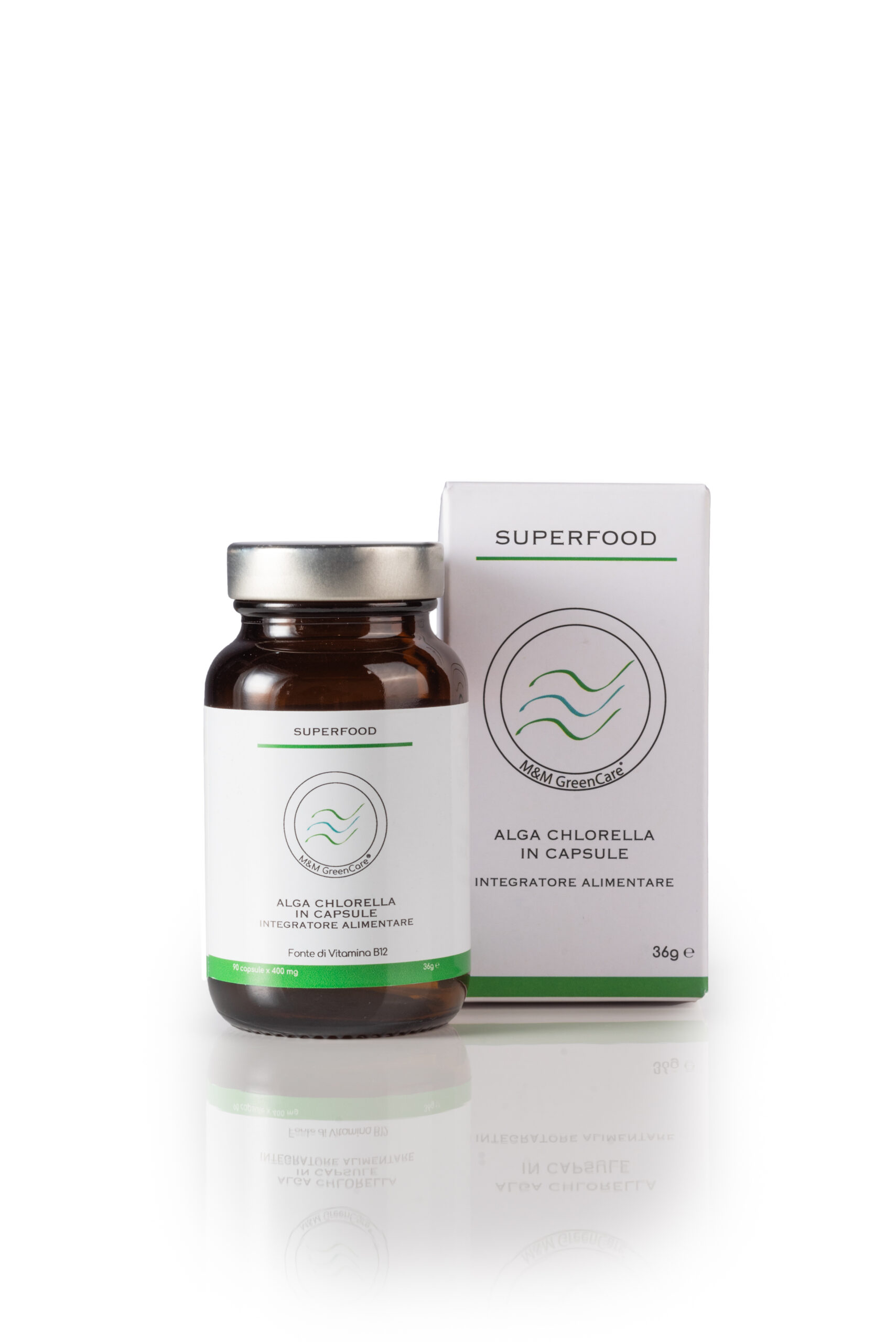 Alga Chlorella in capsule