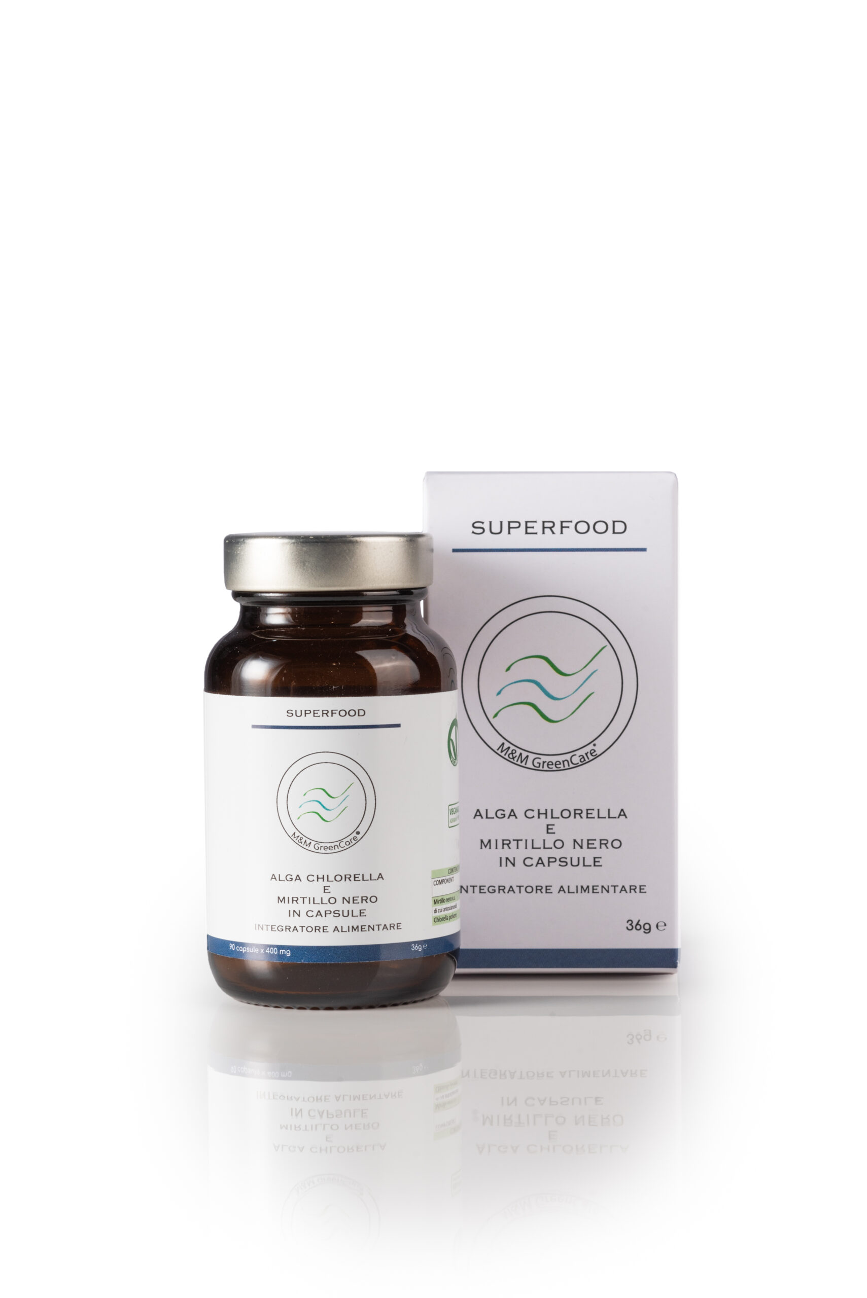 Alga Chlorella e Mirtillo Nero in capsule